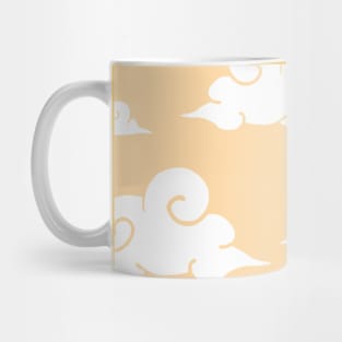 Pastel orange cloud print Mug